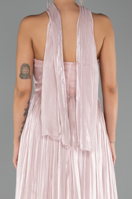 Robe de Soirée Longue Mousseline Poudre ABU6531