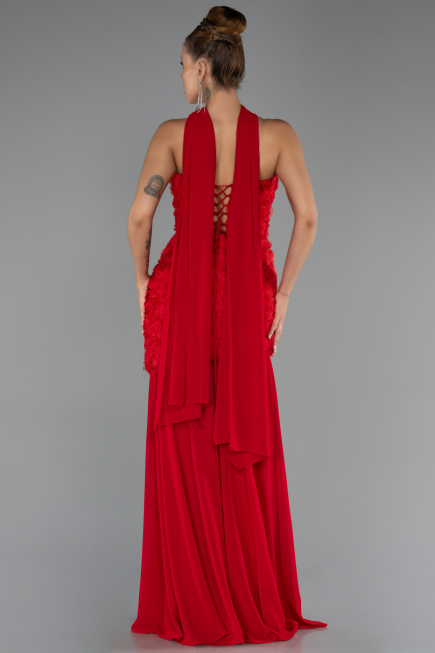 Robe de Soirée Longue Rouge ABU6541