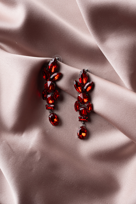 Boucle d'Oreille Rouge UK930