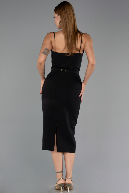 Robe de Cérémonie Midi Noir ABK2687
