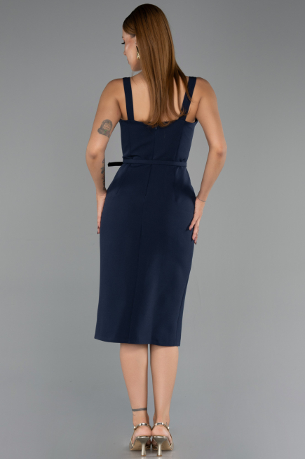 Robe de Cérémonie Midi Bleu Marine ABK2688