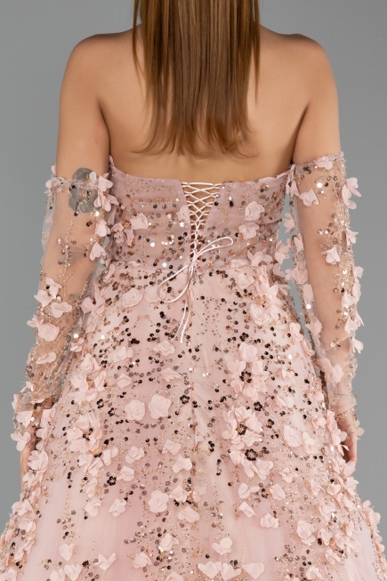 Robe de Soirée Longue Poudre ABU5658