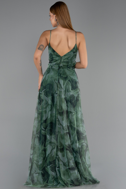 Robe De Graduation Grande Taille Longue Vert ABU6558