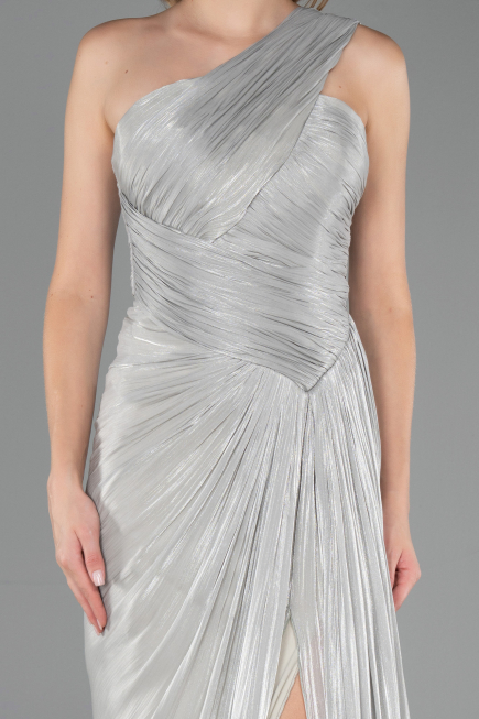 Robe de Soirée Longue Mousseline Turquoise ABU6511