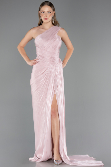 Robe de Soirée Longue Mousseline Poudre ABU6511