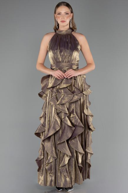 Robe de Soirée Longue Kaki ABU6571
