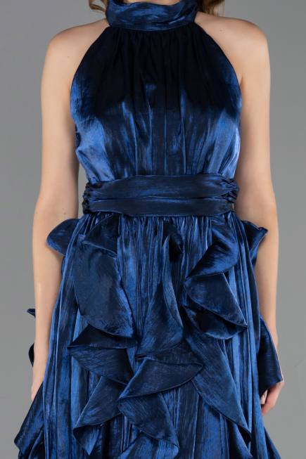 Robe de Soirée Longue Bleu Marine ABU6571
