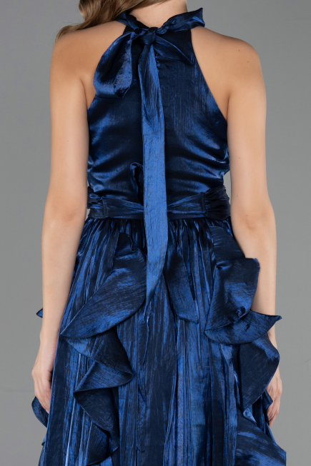 Robe de Soirée Longue Bleu Marine ABU6571