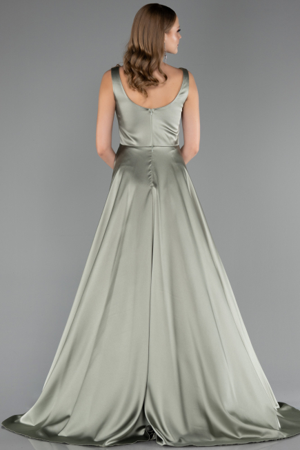 Robe Grande Taille Longue Satin  ABU6576