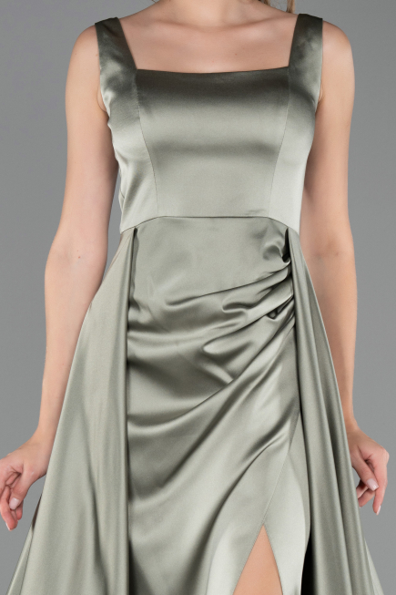 Robe Grande Taille Longue Satin  ABU6576