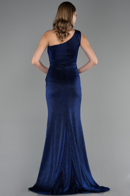 Robe de Soirée Longue Bleu Marine ABU6579
