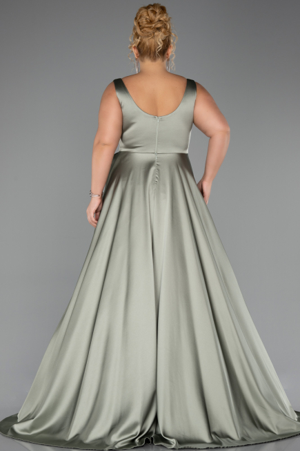 Robe Grande Taille Longue Satin  ABU6576