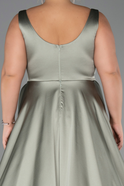 Robe Grande Taille Longue Satin  ABU6576