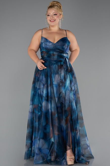 Robe De Graduation Grande Taille Longue Vert Pétrole ABU6586
