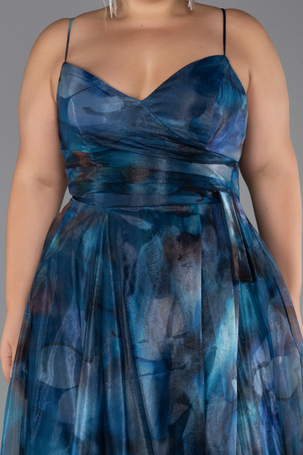 Robe De Graduation Grande Taille Longue Vert Pétrole ABU6586