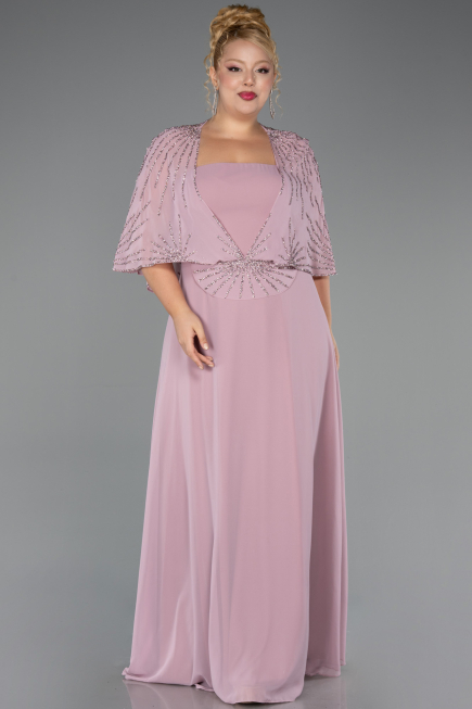 Robe Grande Taille Longue Mousseline Poudre ABU6529