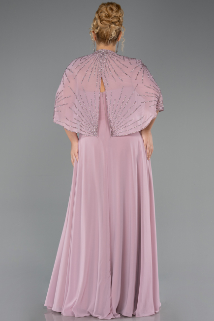 Robe Grande Taille Longue Mousseline Poudre ABU6529