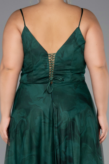 Robe De Graduation Grande Taille Longue Émeraude ABU6558