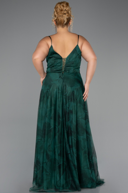 Robe De Graduation Grande Taille Longue Émeraude ABU6558