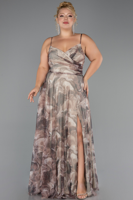 Robe De Graduation Grande Taille Longue Vison ABU6558
