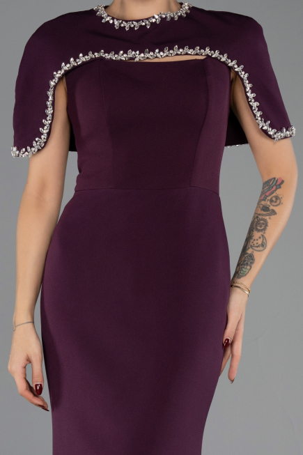 Robe Queue de Poisson Longue Prune ABU6591
