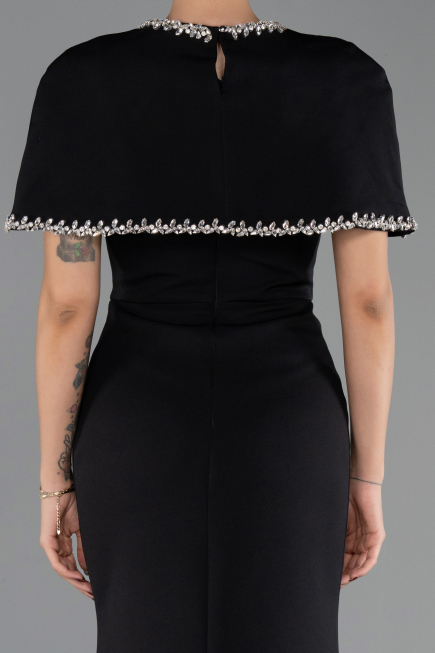 Robe Queue de Poisson Longue Noir ABU6591