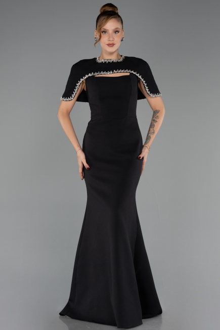 Robe Queue de Poisson Longue Noir ABU6591