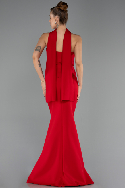 Robe Queue de Poisson Longue Rouge ABU6575