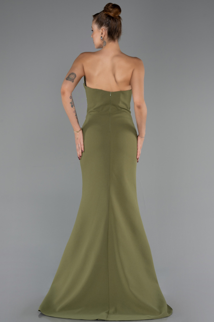 Robe de Soirée Longue Kaki ABU6374