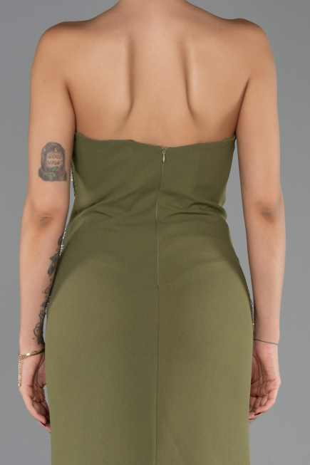 Robe de Soirée Longue Kaki ABU6374