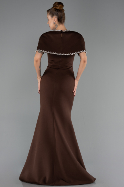Robe Queue de Poisson Longue Brun ABU6591