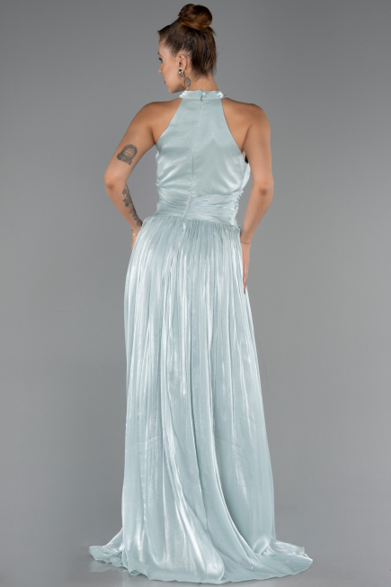 Robe de Soirée Longue Mousseline Menthe ABU6594