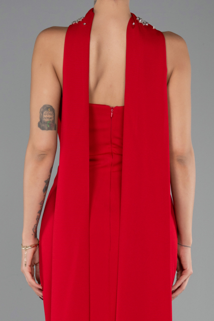 Robe de Soirée Longue Rouge ABU6601