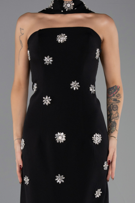 Robe de Soirée Longue Noir ABU6601