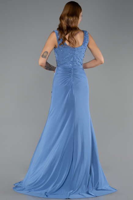 Robe de Soirée Longue Indigo ABU6552