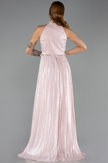 Robe de Soirée Longue Mousseline Poudre ABU6614