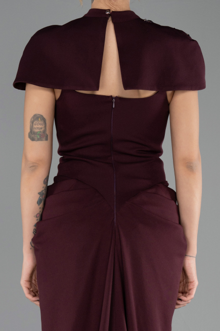 Robe de Soirée Longue Couleur Cerise ABU6645
