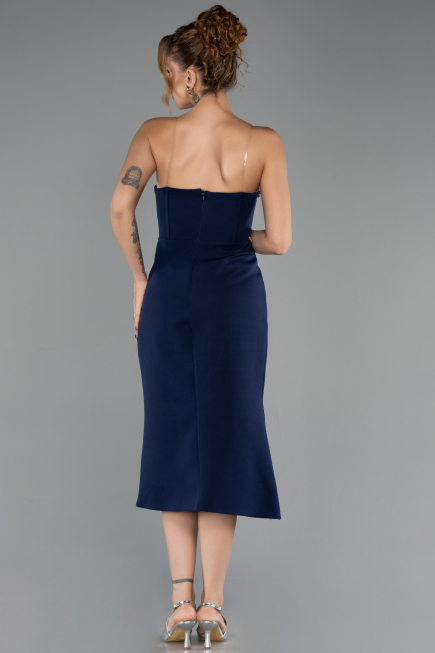 Robe de Cérémonie Midi Bleu Marine ABK2702