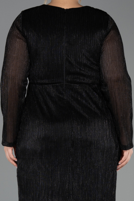 Robe De Soirée Grande Taille Longue Noir ABU6609