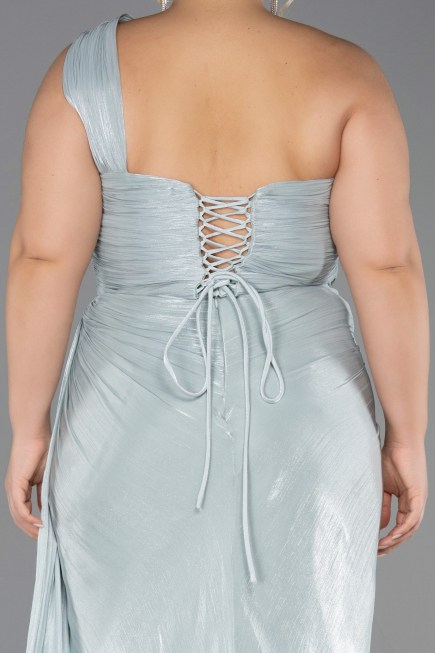 Robe Grande Taille Longue Mousseline Menthe ABU6713