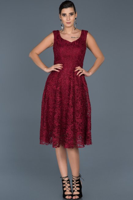 Robe de Soirée Courte Bordeaux ABK317