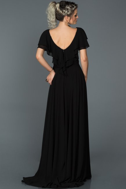 Robe de Fiançaille Longue Noir ABU032