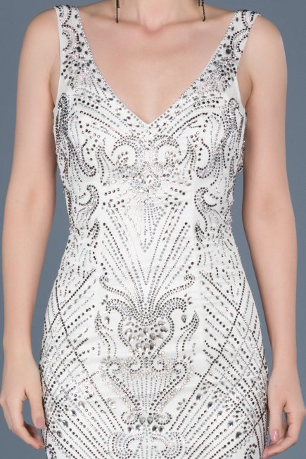 Robe de Soirée Longue Blanc ABU266