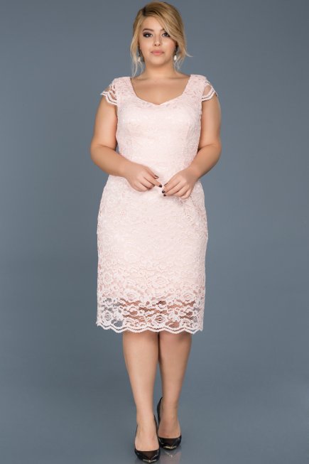 Robe Grande Taille Courte Poudre ABK010