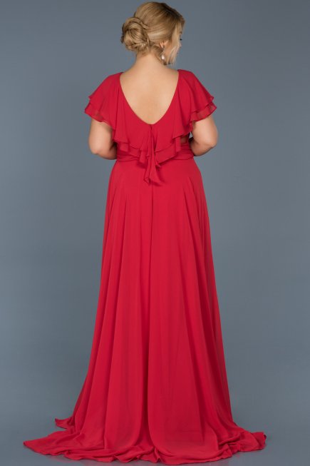 Robes Grande Taille Longue Rouge ABU032