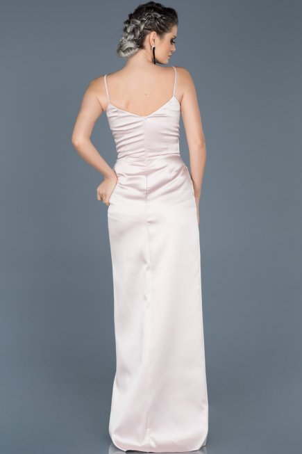 Robe de Fiançaille Longue Bleu Marine-Poudre ABU564