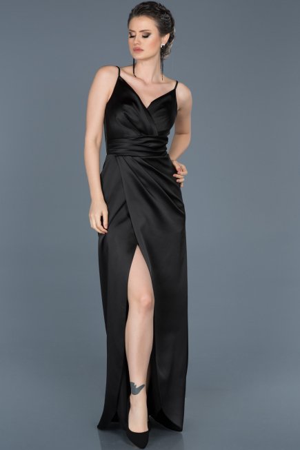 Robe de Fiançaille Longue Noir ABU564