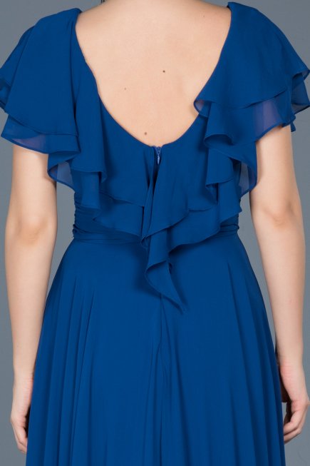 Robe de Fiançaille Longue Sax Bleu ABU032
