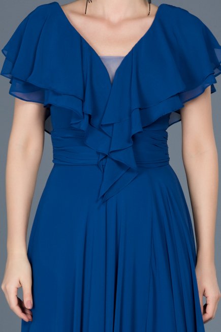 Robe de Fiançaille Longue Sax Bleu ABU032