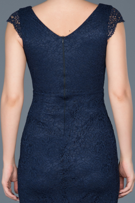 Robe de Soirée Courte Bleu Marine ABK010